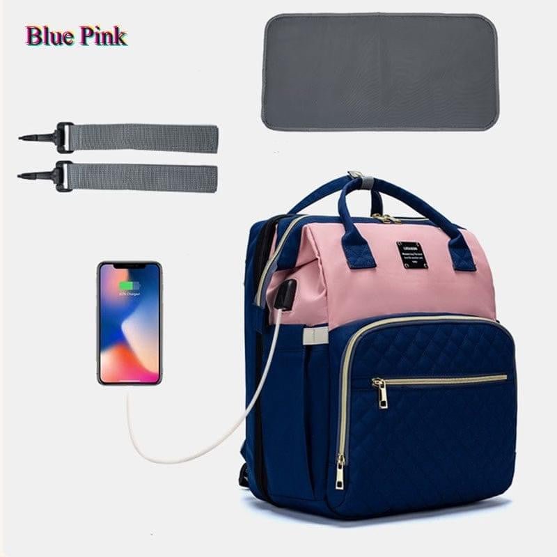 Mother And Baby Double Shoulder Diaper Backpack - Micky Mart