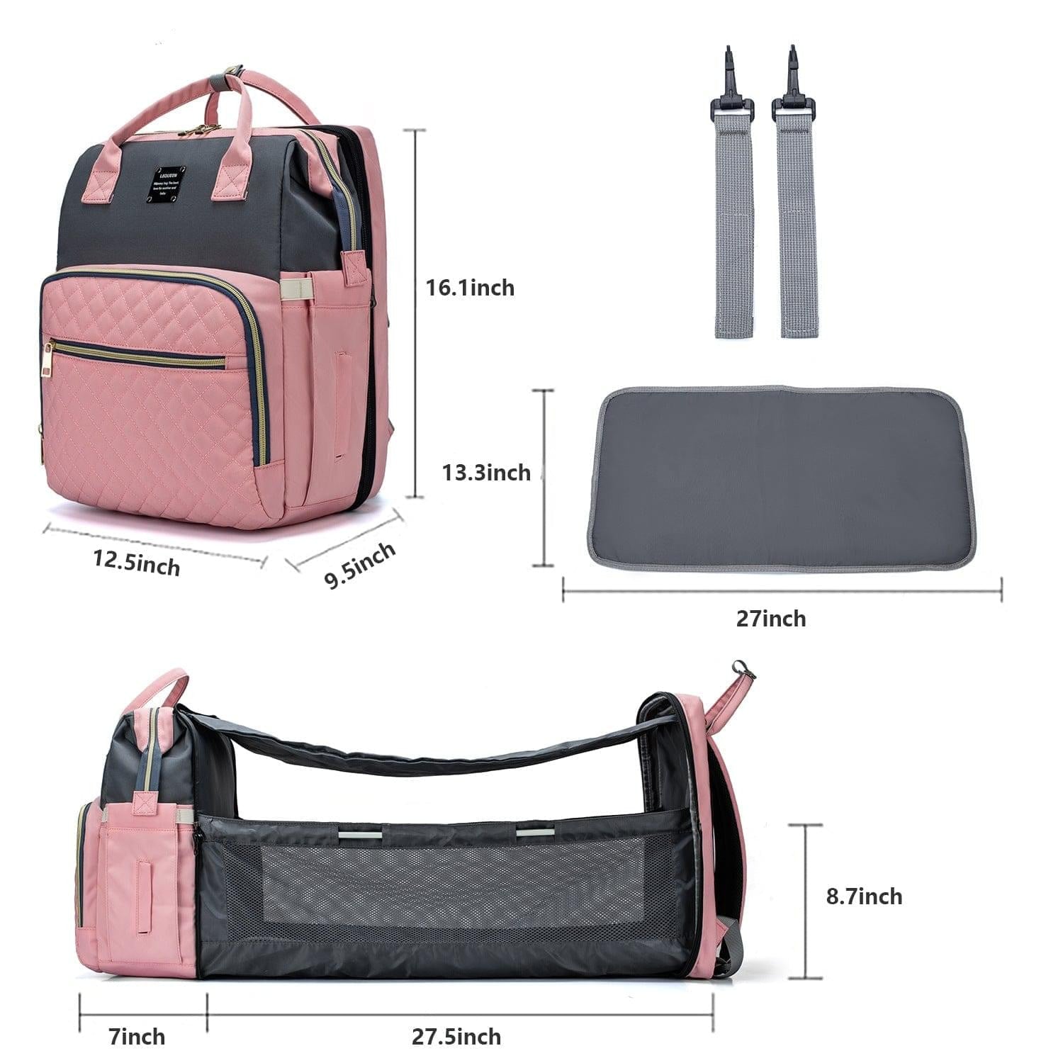 Mother And Baby Double Shoulder Diaper Backpack - Micky Mart