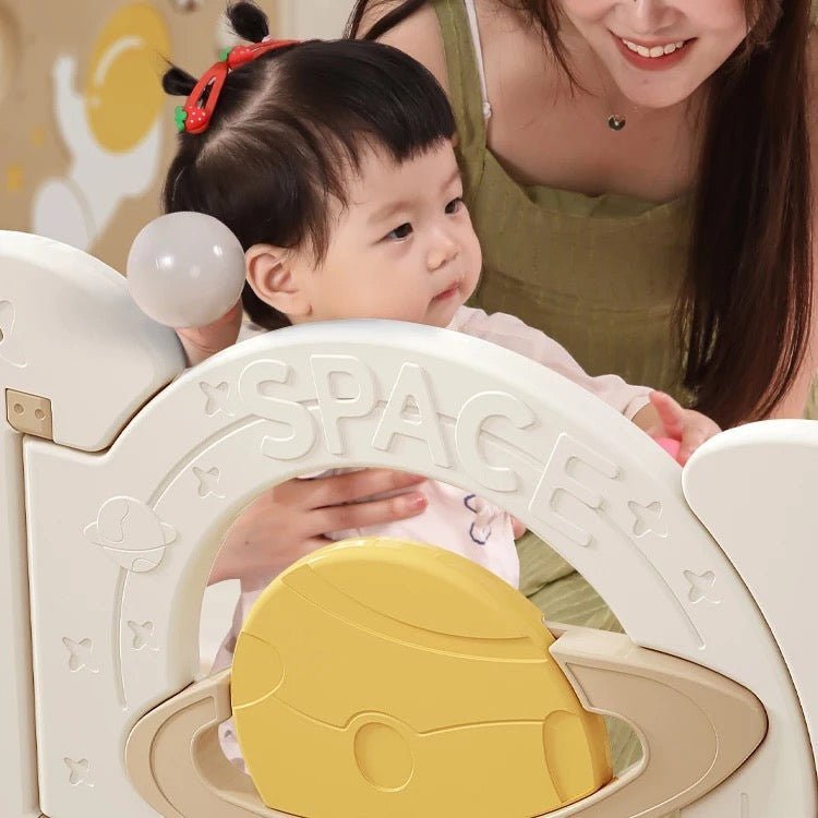 Educational Kids Space Playpen 180*200cm Activity Centre Fence Safety Toy Storage Bookshelf Easel - Micky Mart