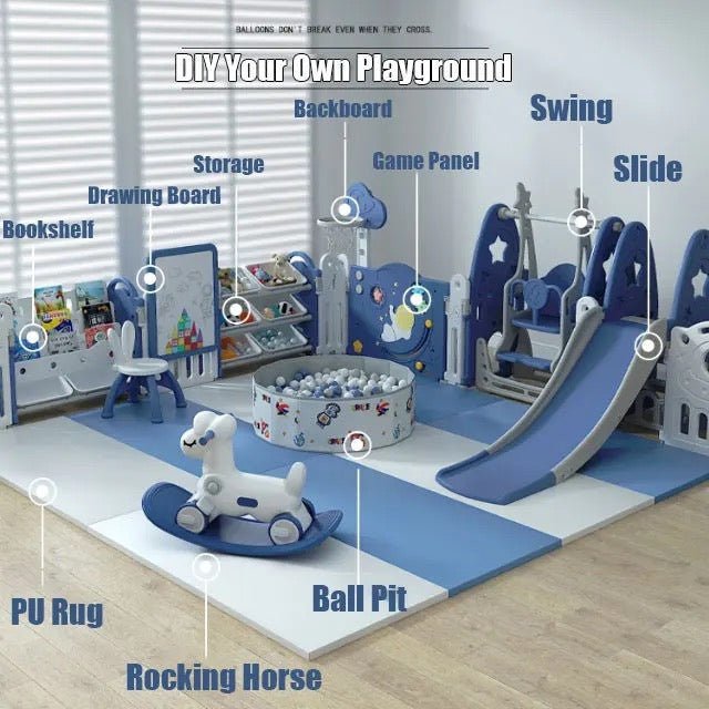 Multi-Combination Luxury Baby Play Yard Safety Plastic Fence Kids Large Playpen Portable Playground For Children Indoor - Micky Mart