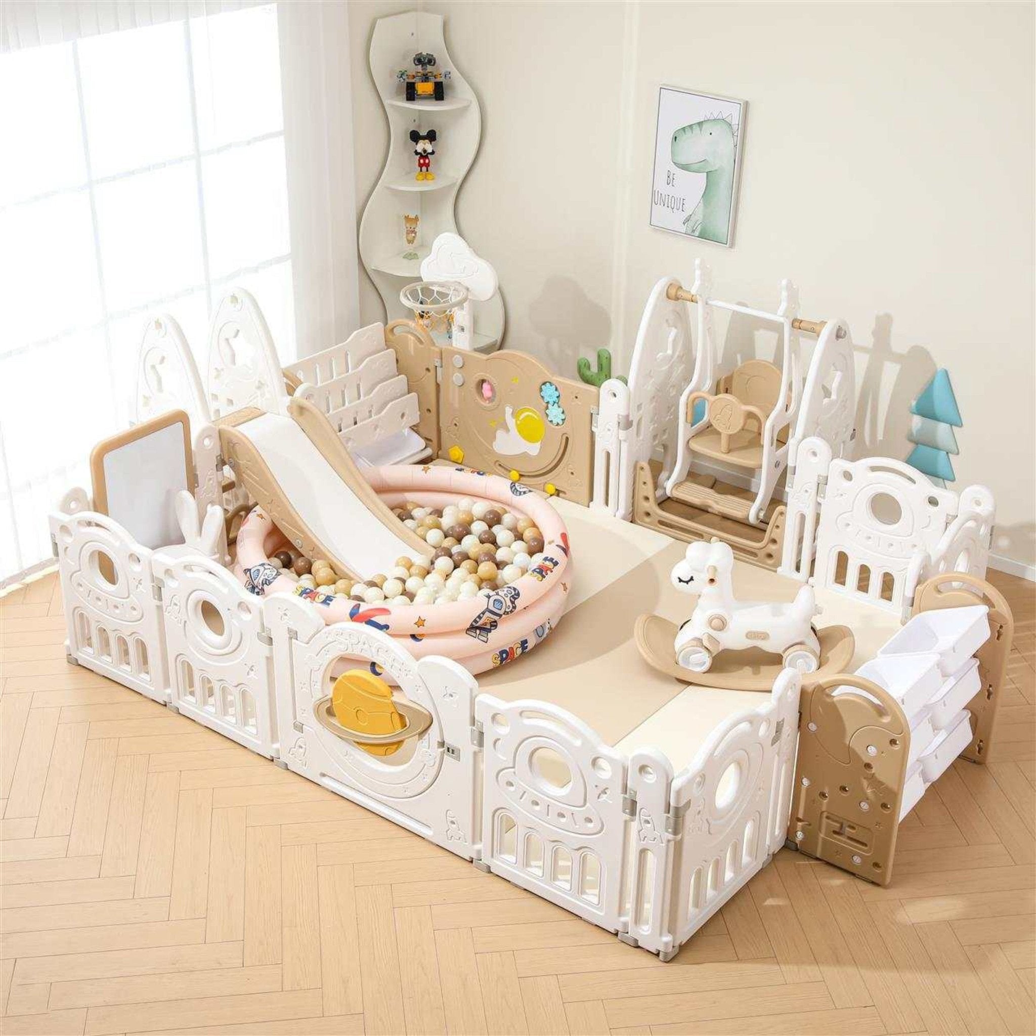 Multi-Combination Luxury Baby Play Yard Safety Plastic Fence Kids Large Playpen Portable Playground For Children Indoor - Micky Mart