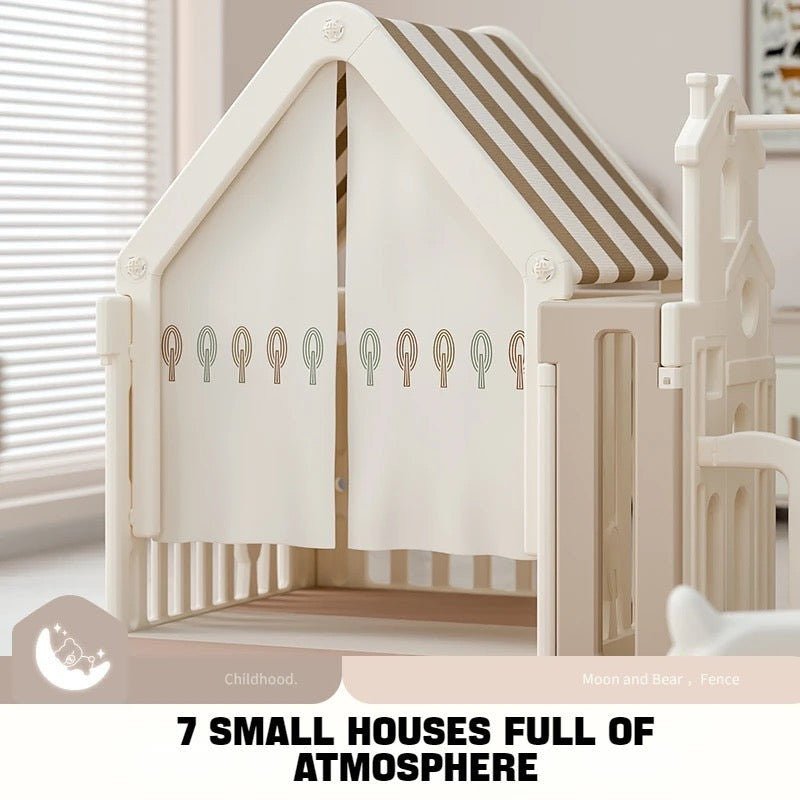 Glowing Teddy Bear 🧸 Playpen Combination With A Small House & More Features - Micky Mart