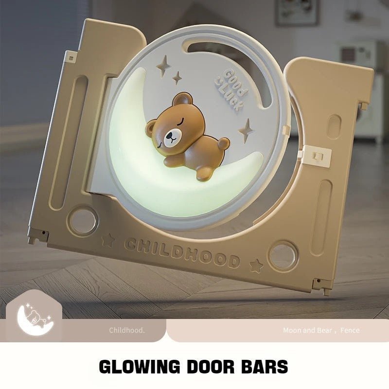 Glowing Teddy Bear 🧸 Playpen Combination With A Small House & More Features - Micky Mart