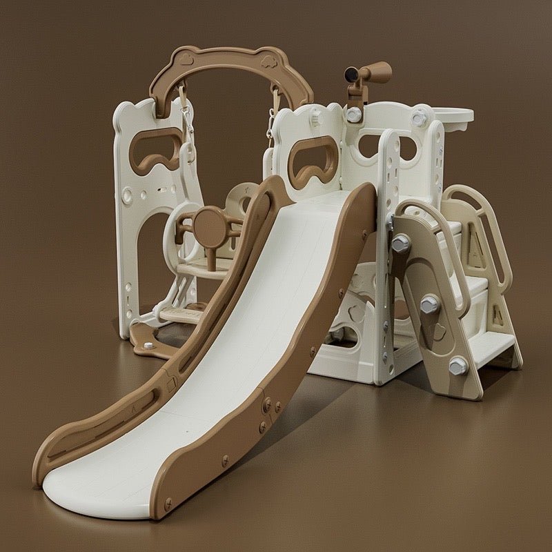 Bear 3 in 1 Slide & Swing Mocha Color Indoor And Outdoor - Micky Mart