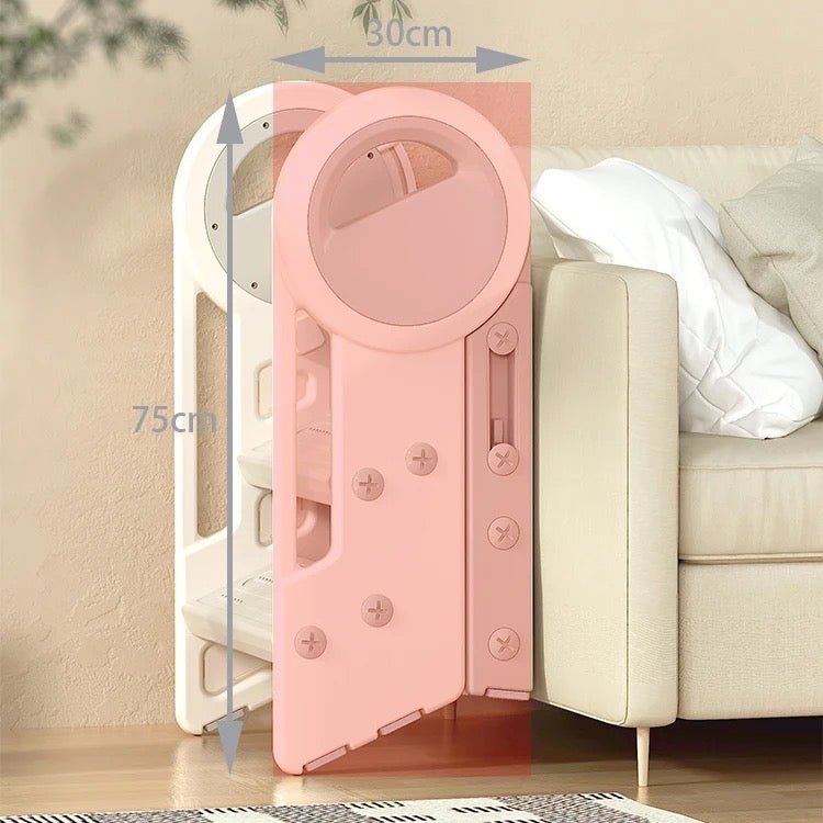 Multifunctional Child Toddler Learning Tower Non-slip Toilet Step Stool Plastic Folding Multi Heights 2 Step Stool Ladder - Micky Mart