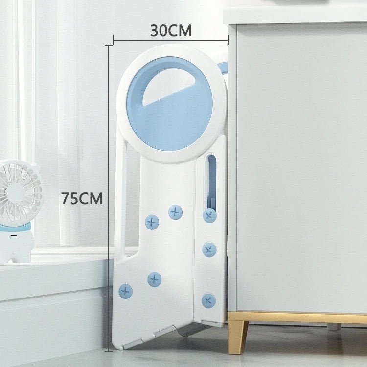 Multifunctional Child Toddler Learning Tower Non-slip Toilet Step Stool Plastic Folding Multi Heights 2 Step Stool Ladder - Micky Mart