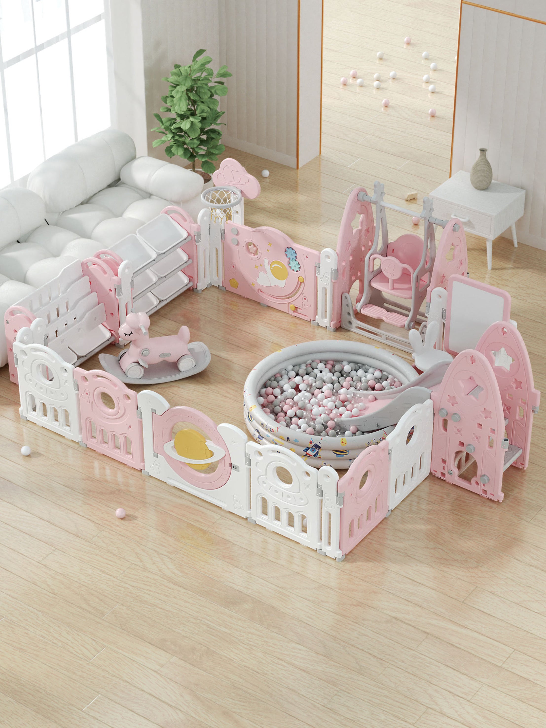 Multi-Combination Luxury Baby Play Yard Safety Plastic Fence Kids Large Playpen Portable Playground For Children Indoor