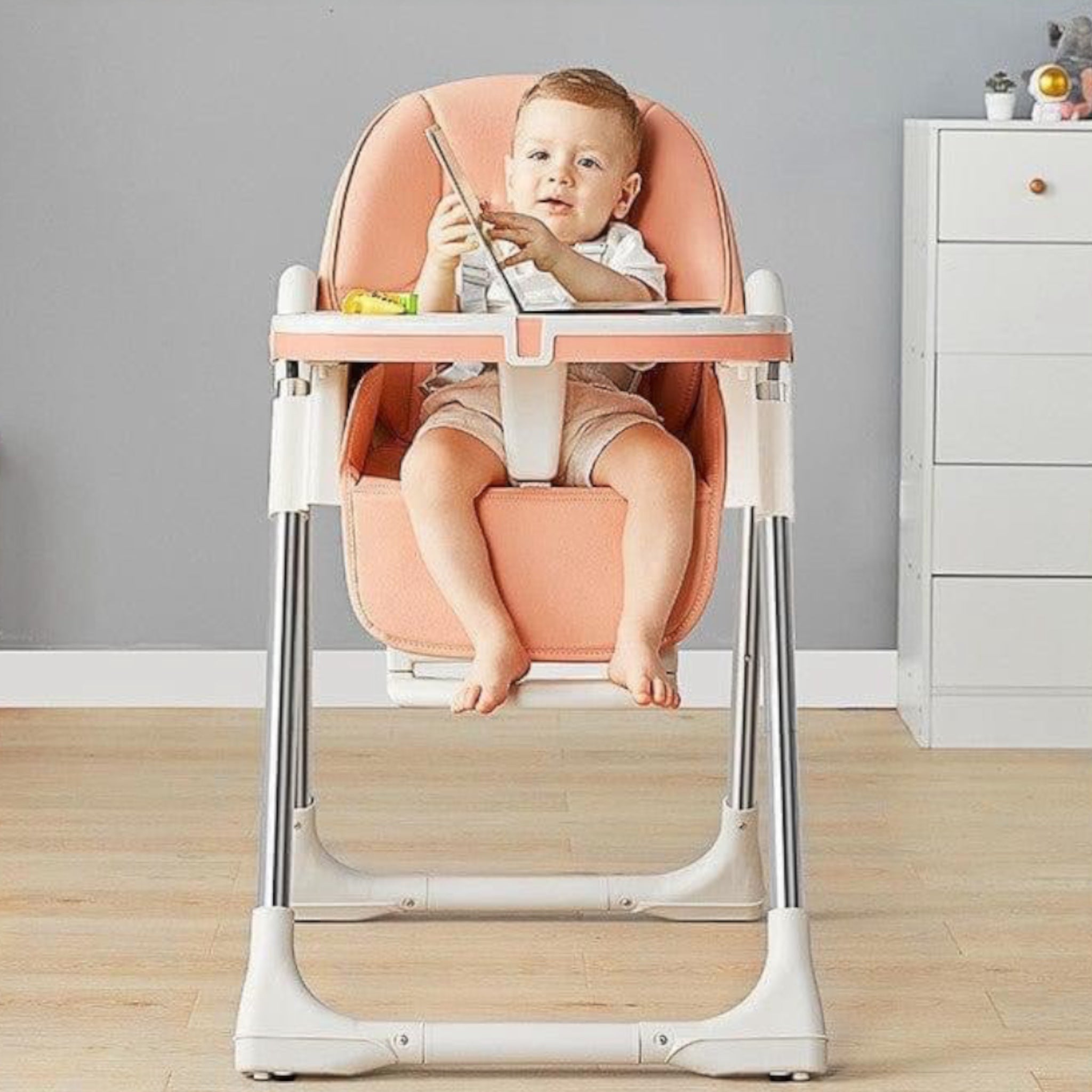 Baby High Chair Portable Adjustable Height Feeding Chair