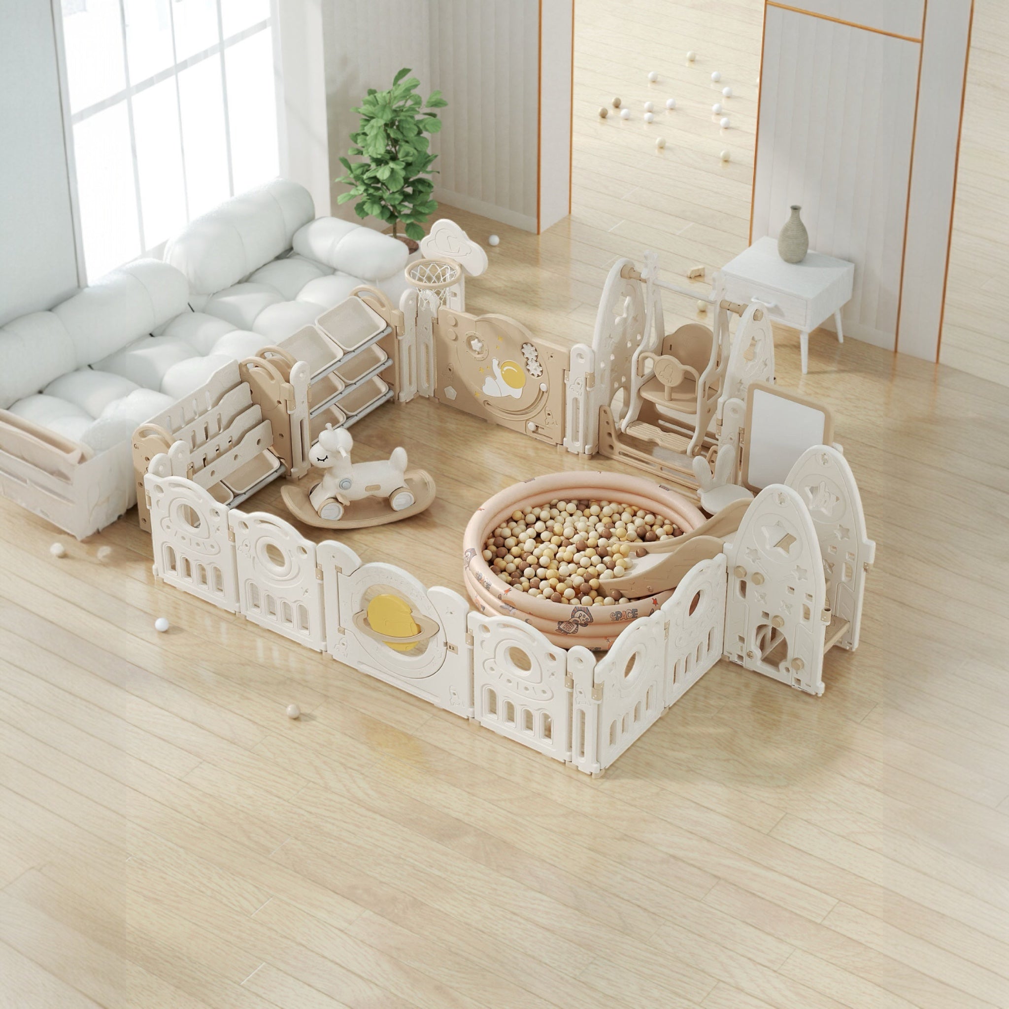Multi-Combination Luxury Baby Play Yard Safety Plastic Fence Kids Large Playpen Portable Playground For Children Indoor