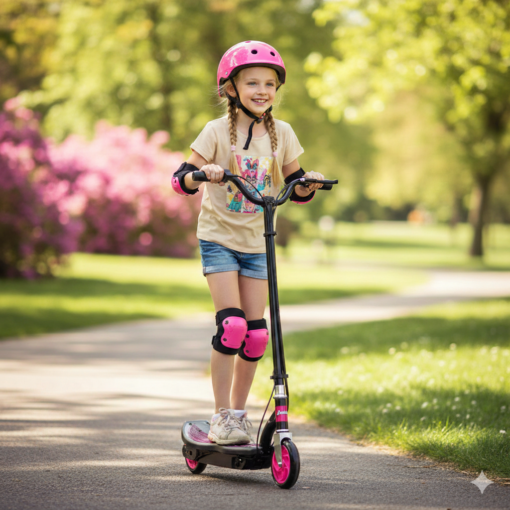 BULLET ZPS Kids Electric Scooter 140W Children Toy Pink Girls Battery Ride