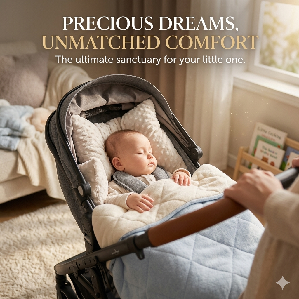 Micky Mart Baby Pram / Stroller 2 in 1 Convertible Leather Handle - Grey