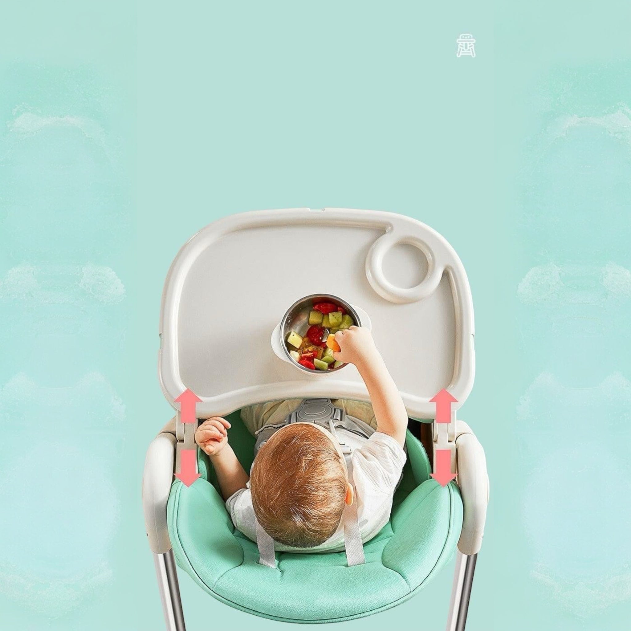 Baby High Chair Portable Adjustable Height Feeding Chair