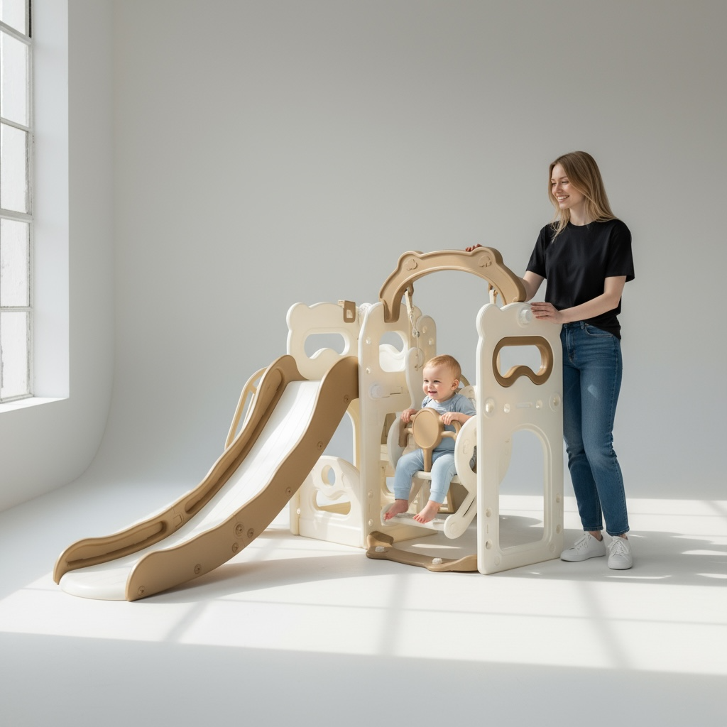 🎉 Kids 3-in-1 Slide & Swing Playset – Fun, Safe & Built to Last