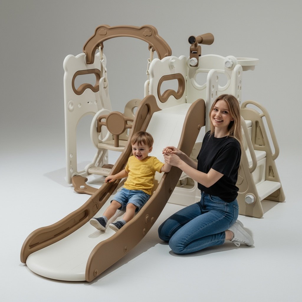 🎉 Kids 3-in-1 Slide & Swing Playset – Fun, Safe & Built to Last