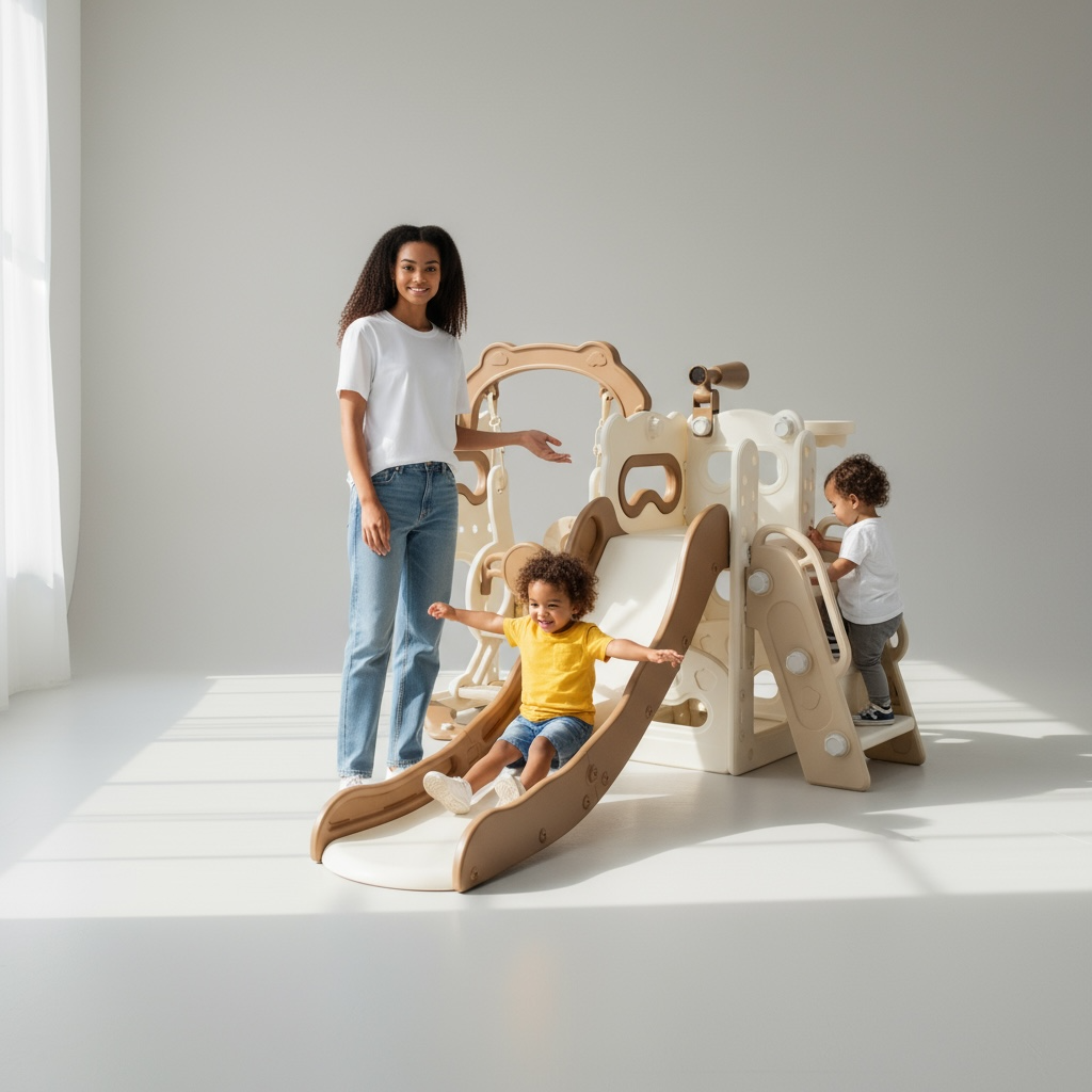 🎉 Kids 3-in-1 Slide & Swing Playset – Fun, Safe & Built to Last