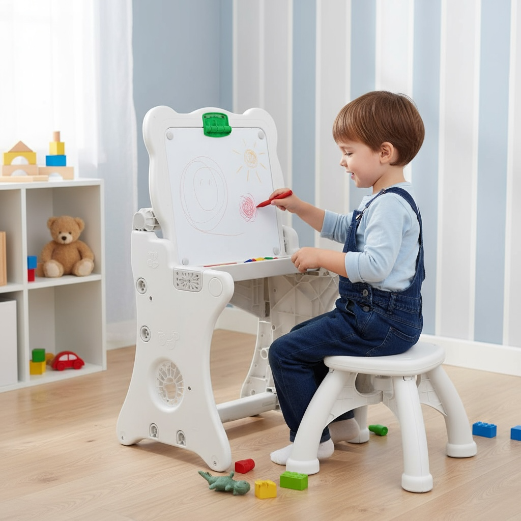🎨 Kids Easel with Stool – Creative Play for Little Artists