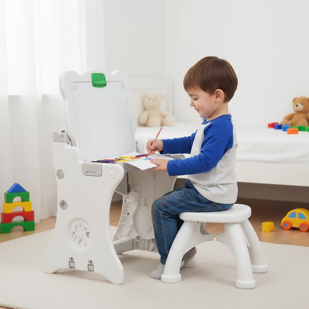 🎨 Kids Easel with Stool – Creative Play for Little Artists