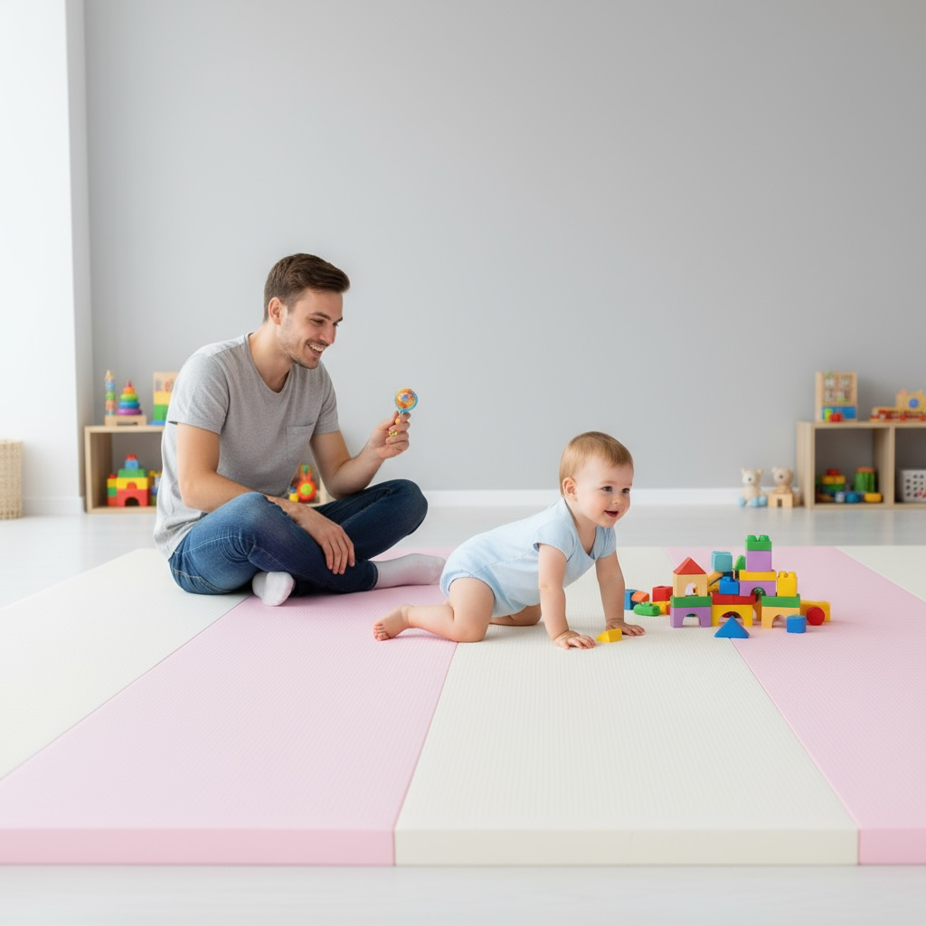 🌟 Premium PU Baby Play Mat – Safe, Foldable & Waterproof