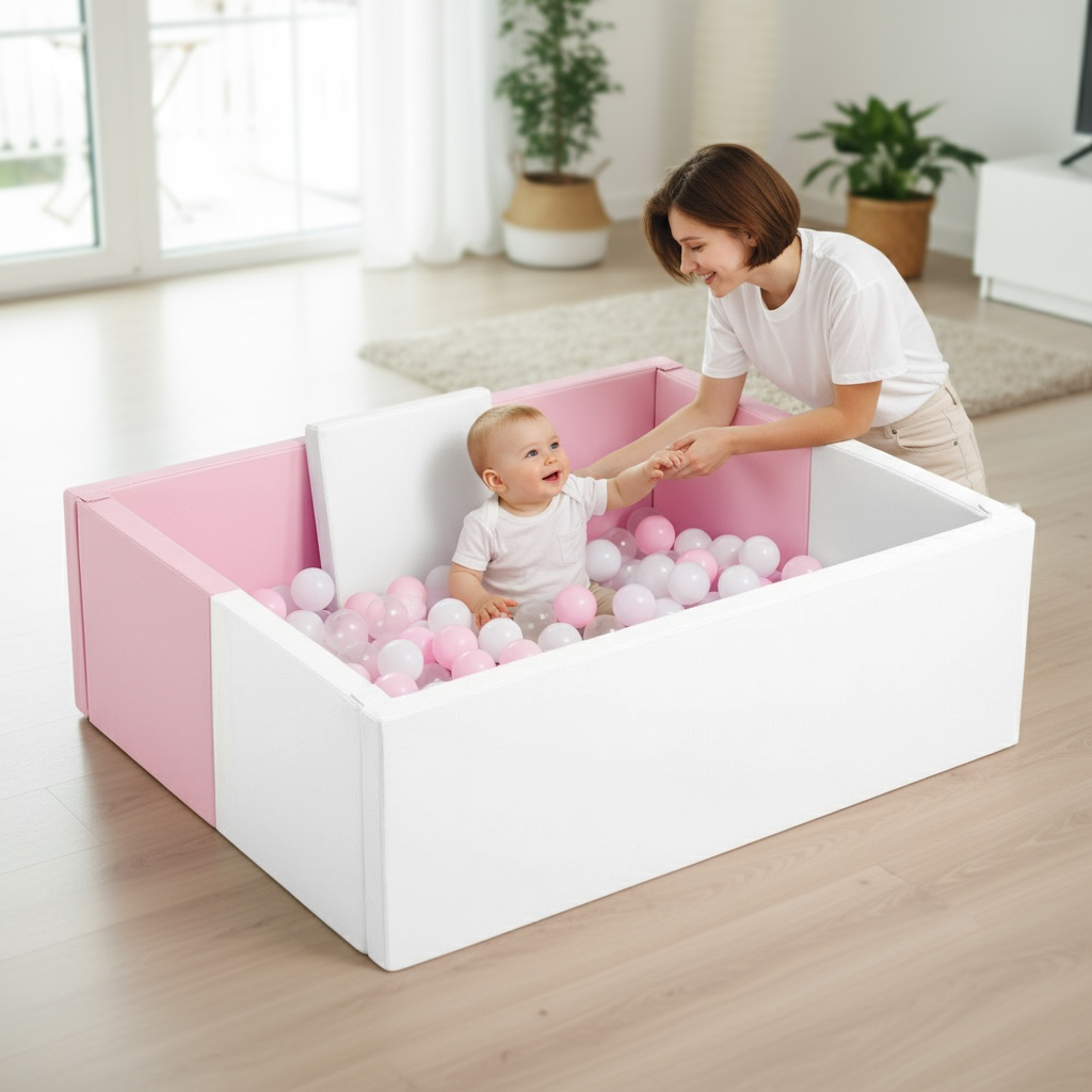 PU/EPE Foldable Foam Playpen – 2-in-1 Playpen & Mat