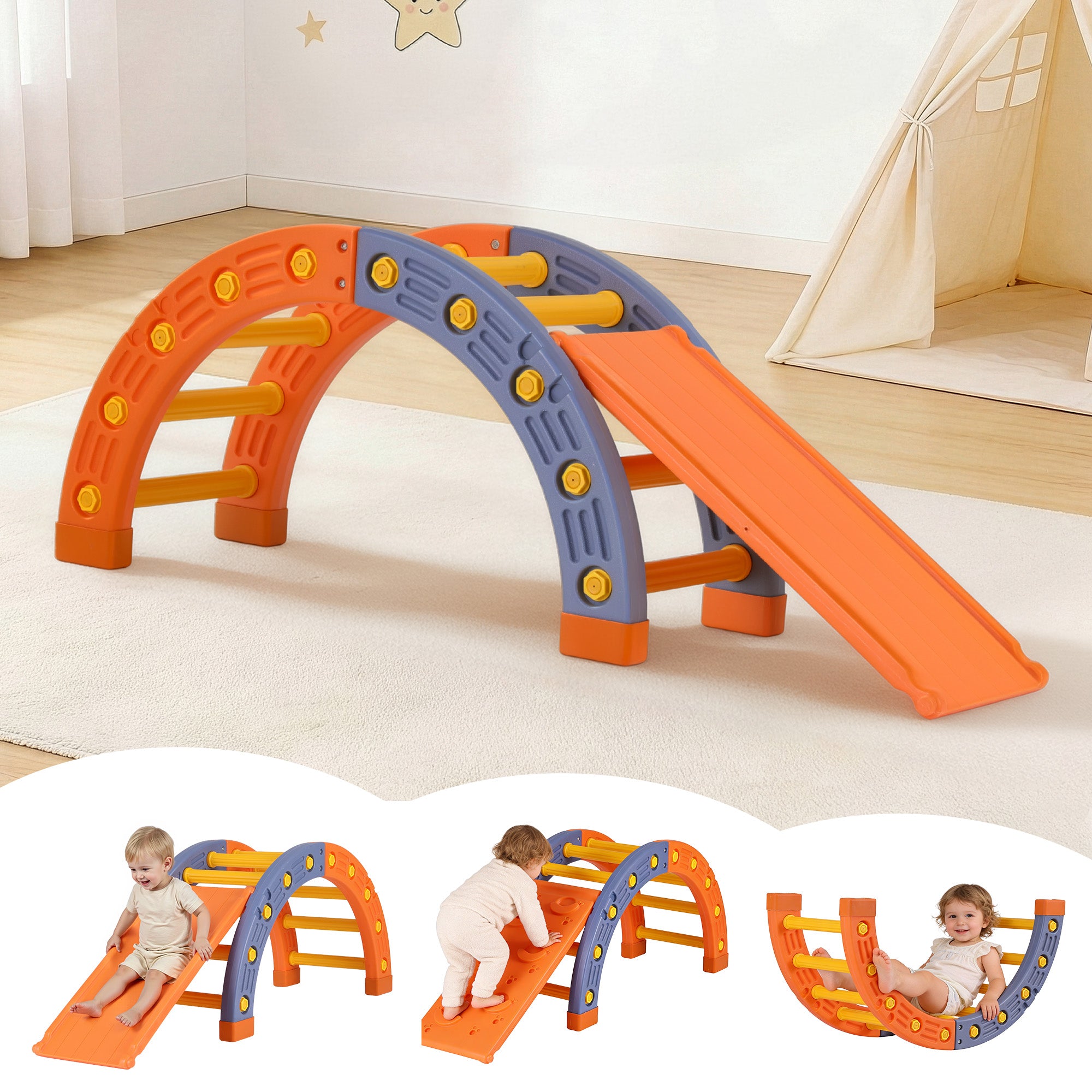Keezi Versatile Toddler Climber Playset – Multi-Function Slide & Climbing Set