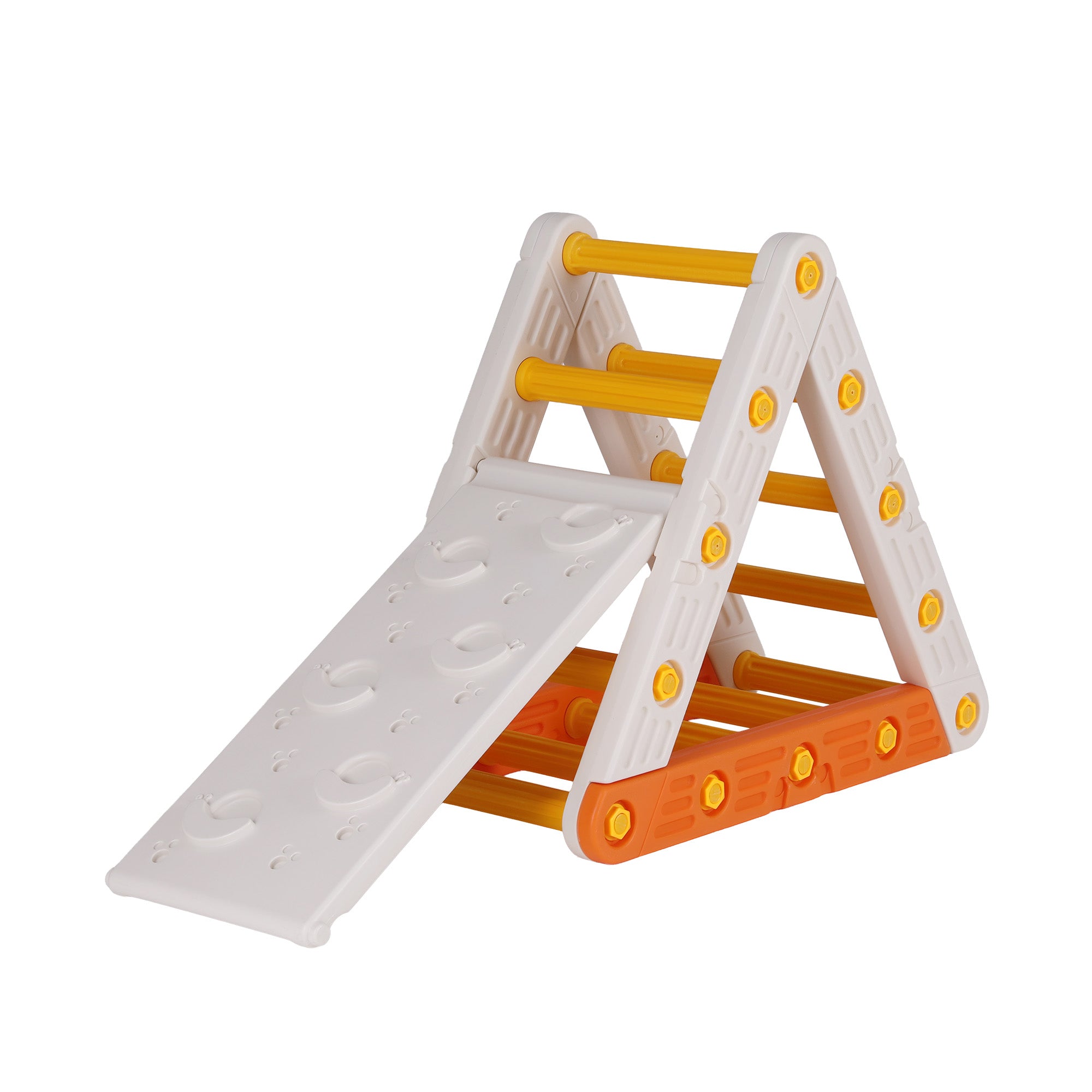 Keezi Versatile Toddler Climber Playset – Slide & Triangle Climbing Set