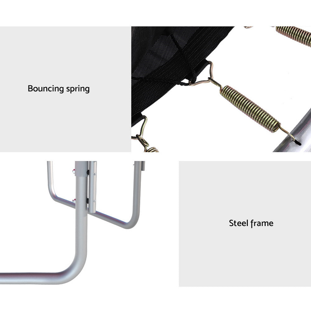 Everfit 6FT Trampoline for Kids w/ Ladder Trampoline Enclosure Safety Net Rebounder Orange