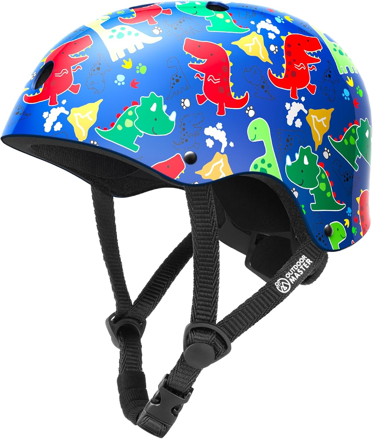 OutdoorMaster Oryx Kids Bike Helmet – Dino Volcanoland (Small 48–52cm)