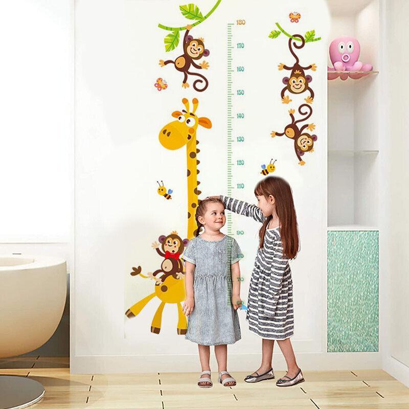 Removable Wall Height Chart Sticker Growth Measurement Ruler Decal for Wall Decor - A