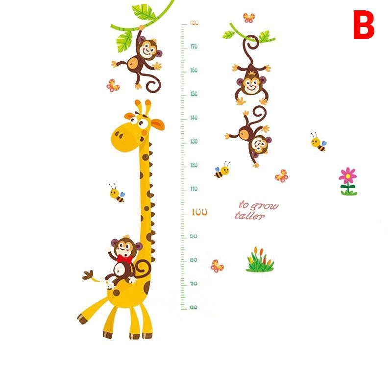 Removable Wall Height Chart Sticker Growth Measurement Ruler Decal for Wall Decor - A