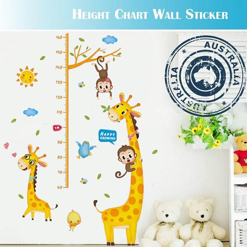 Removable Wall Height Chart Sticker Growth Measurement Ruler Decal for Wall Decor - G