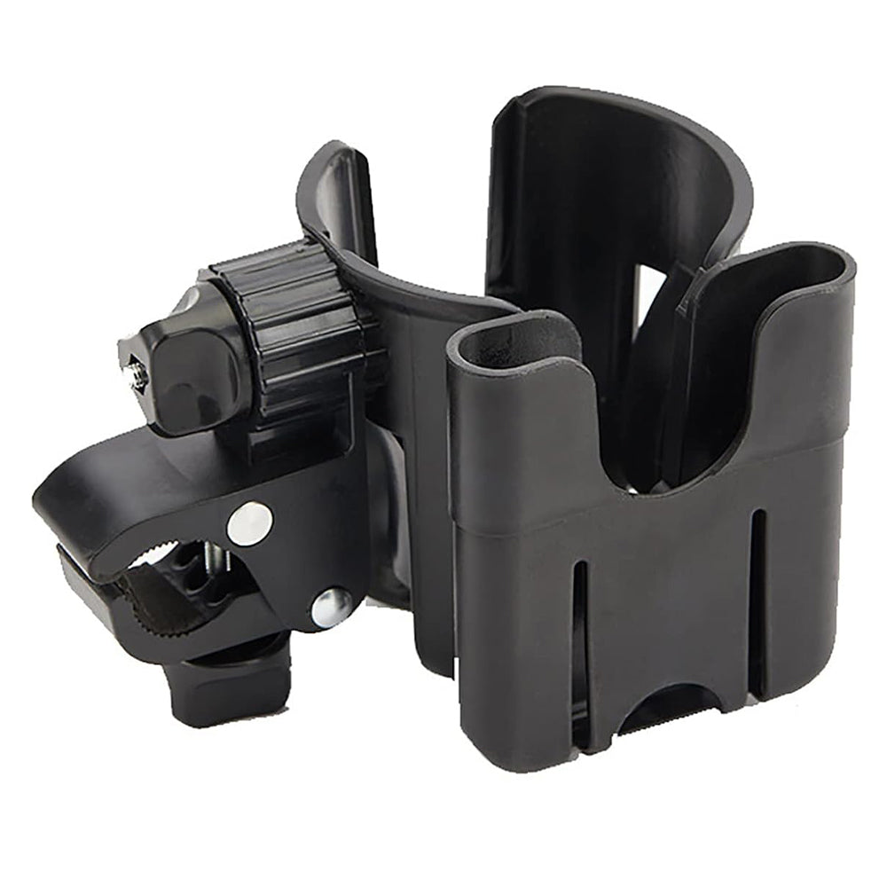 Universal 2-in-1 Stroller Cup Holder & Phone Mount | 360° Rotatable- Grey