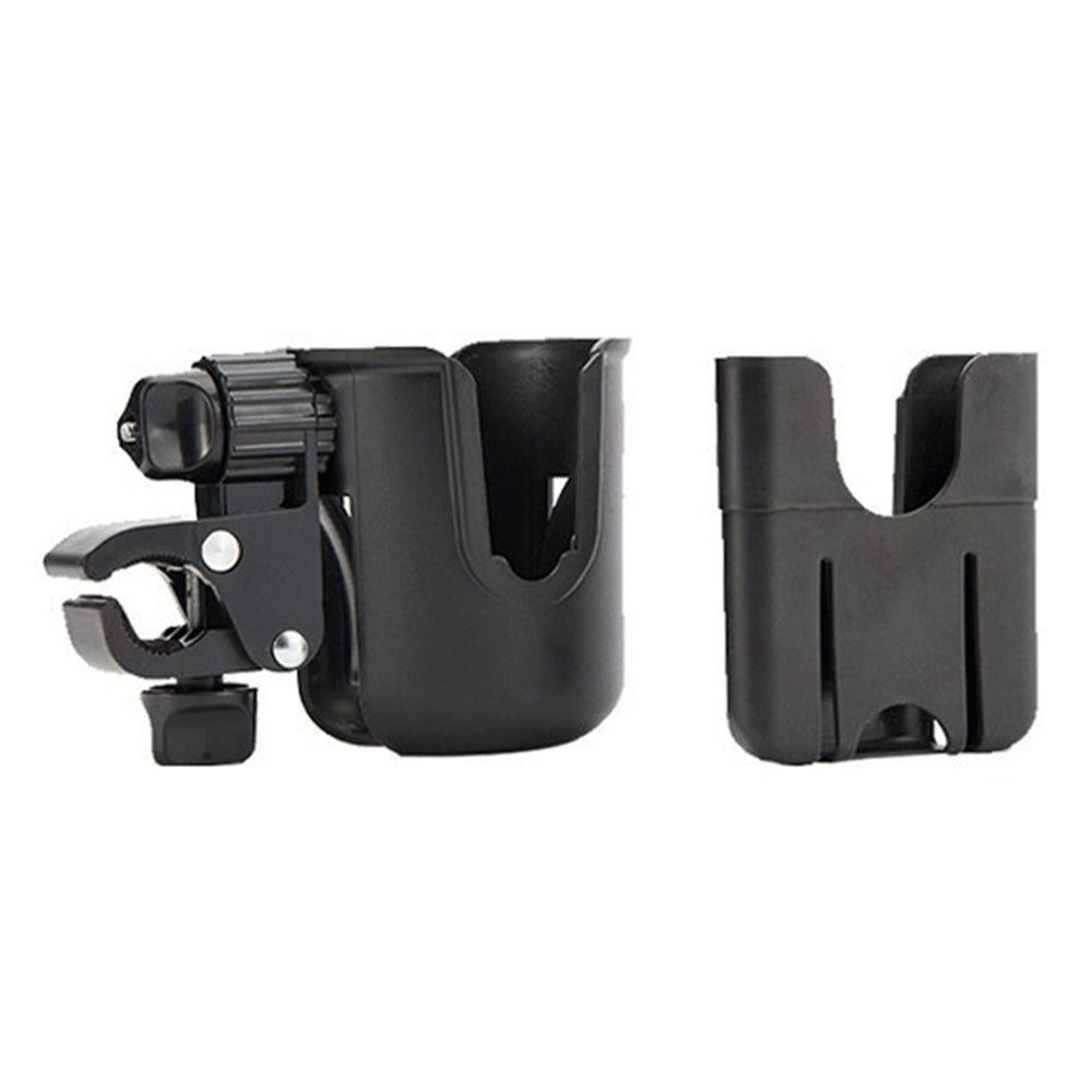 Universal 2-in-1 Stroller Cup Holder & Phone Mount | 360° Rotatable- Grey