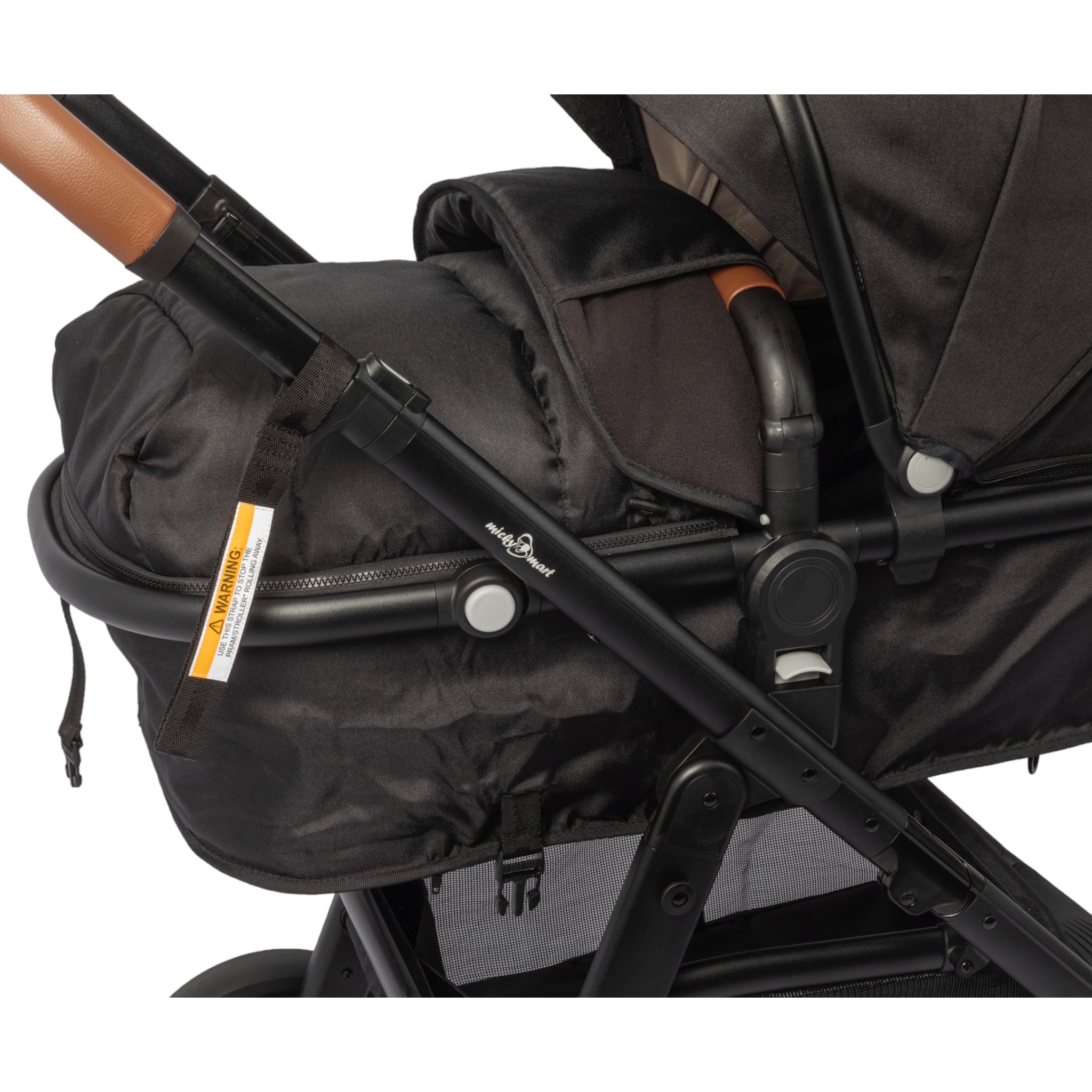2-in-1 convertible pram and stroller (black) – bassinet and stroller combo
