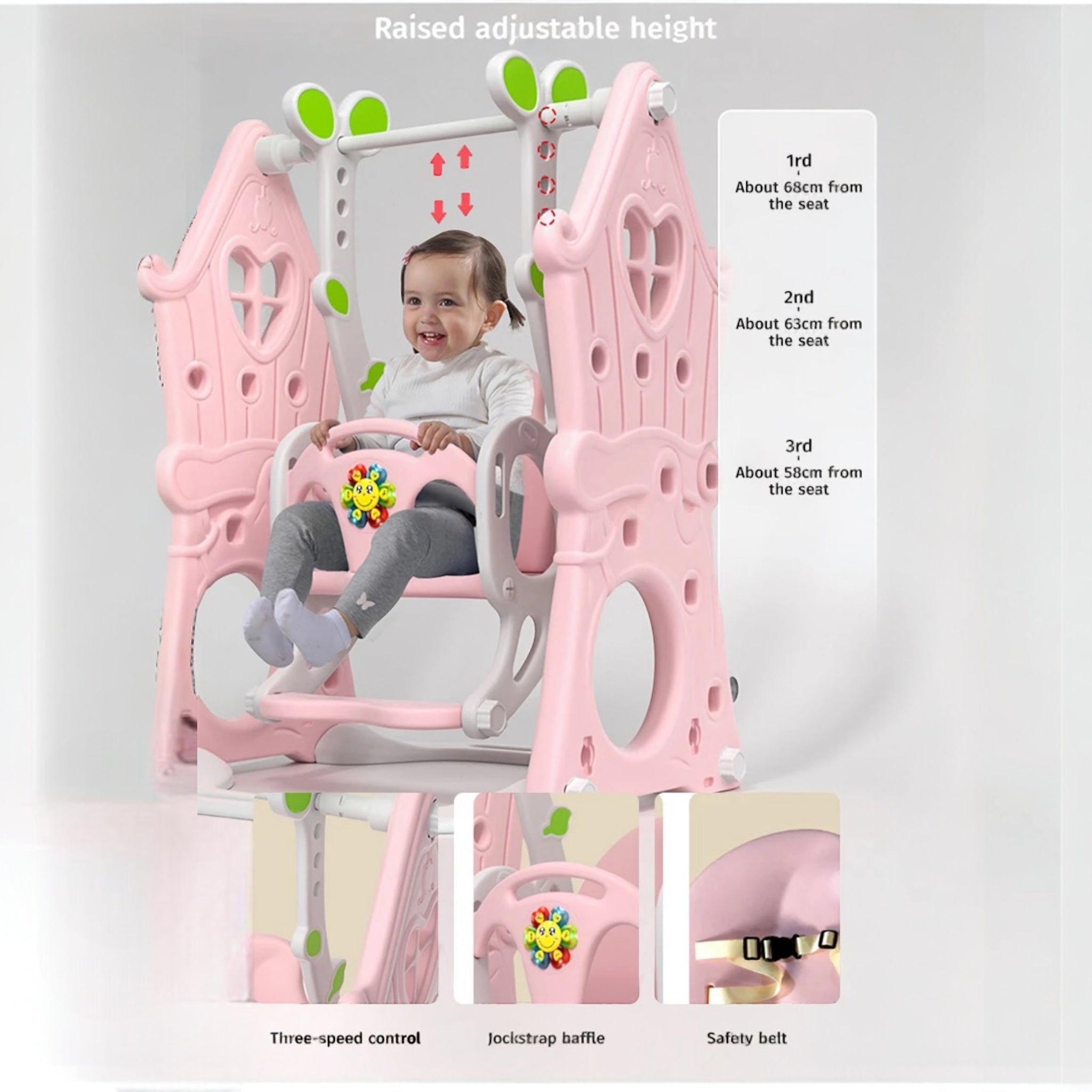 Forest Threehouse Theme Indoor HDP Baby Swing - Micky Mart