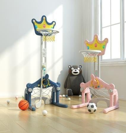 Height Adjustable High-Quality Plastic Indoor Kids Toy Basketball Hoop And Stand - Micky Mart