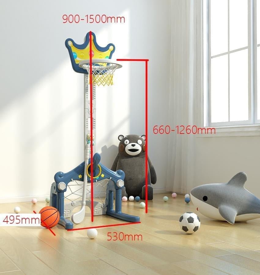 Height Adjustable High-Quality Plastic Indoor Kids Toy Basketball Hoop And Stand - Micky Mart