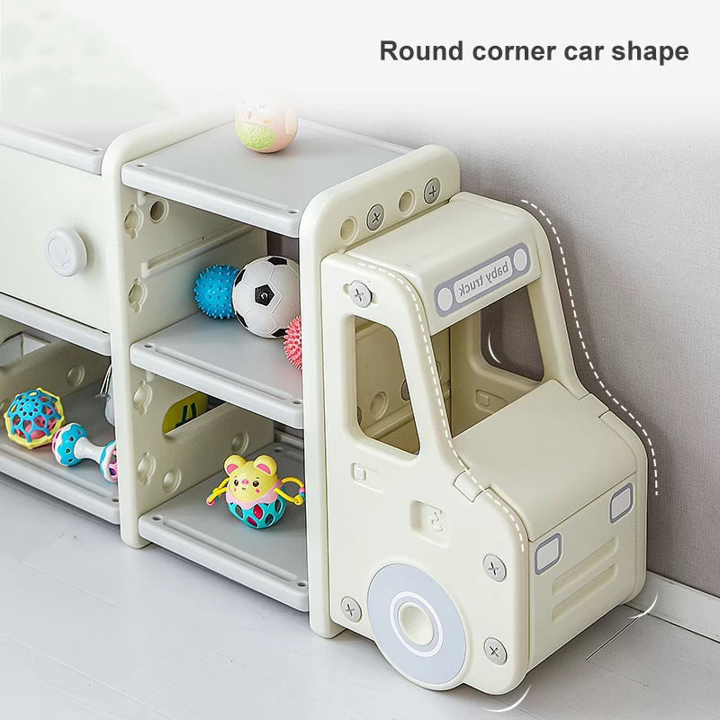 Car shaped top toy box