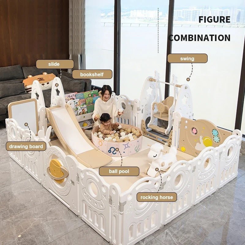 Multi-Combination Luxury Baby Play Yard Safety Plastic Fence Kids Large Playpen Portable Playground For Children Indoor - Micky Mart