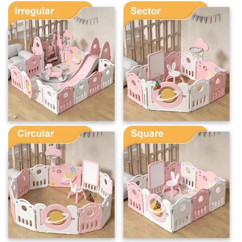 Multi-Combination Luxury Baby Play Yard Safety Plastic Fence Kids Large Playpen Portable Playground For Children Indoor - Micky Mart